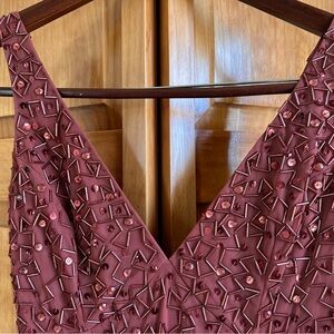 Mac Duggal Burgundy Sequin Prom Dress NWT Size 0